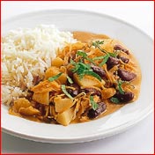 Vegetarische curry met geurige rijst recept