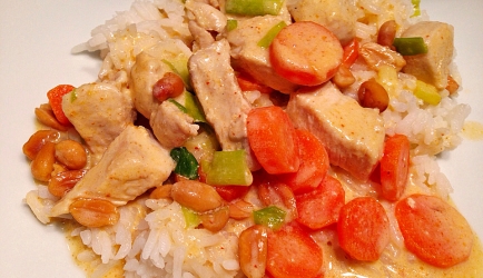 Hete, makkelijke rode thaise kip curry, smullen! recept