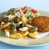 Gebakken aardappels met feta en olijven recept