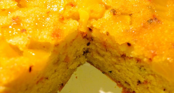 Mango upside down cake