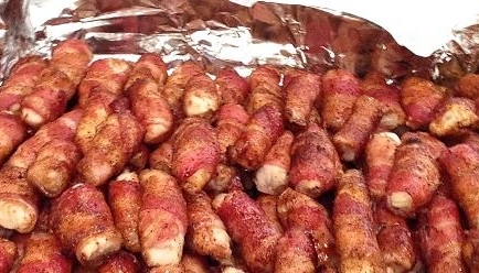 Zoete kip-bacon mini bites recept