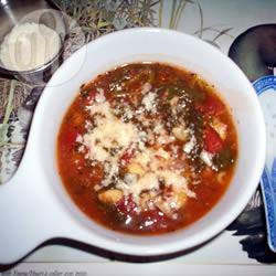 Tomatensoep met spinazie en bonen recept