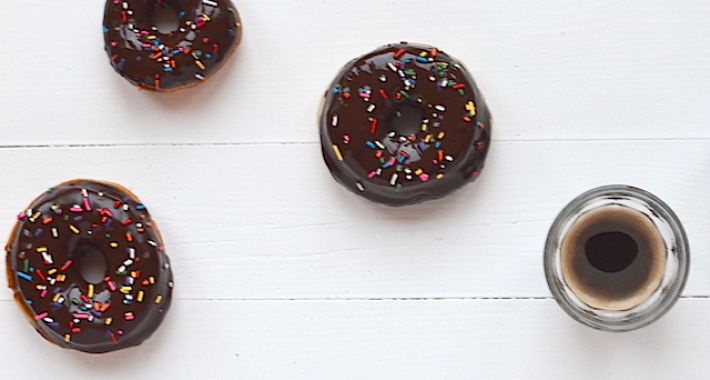 Donuts met chocolade