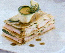 Koude lasagne met paling en dillesaus recept