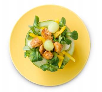 Salade in halve meloen (lekker voor kinderen) recept