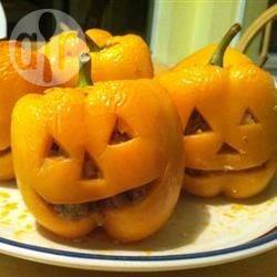 Gevulde paprika voor halloween recept