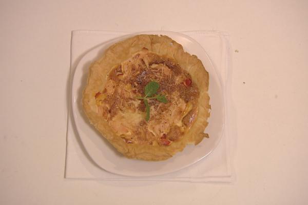 Mini-quiche met paprika en gerookte zalm