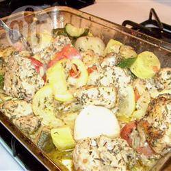 Kip met groenten uit de oven recept