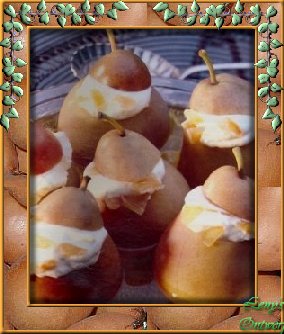 Gevulde peren met ahornsaus recept