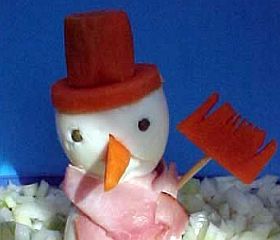 Vrolijke kindereitjes  sneeuwpop recept