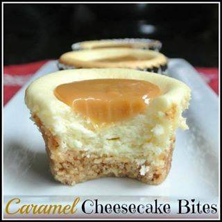 Caramel cheesecake bites recept