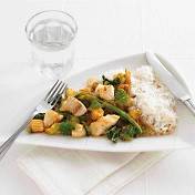 Curry roerbak met tilapia recept