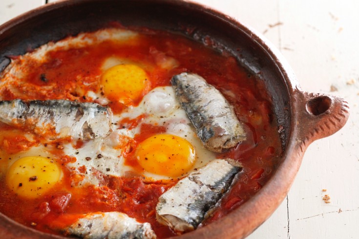 Sardientjes met tomaat en eieren uit viva arabia