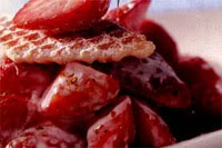 Aardbeien met creme fraiche recept