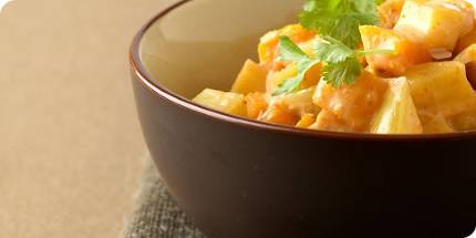 Thaise aardappelcurry recept