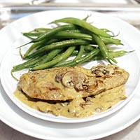 Schnitzel met champignonsaus recept