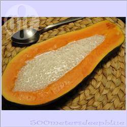 Kokosnoot tapioca in papaja recept