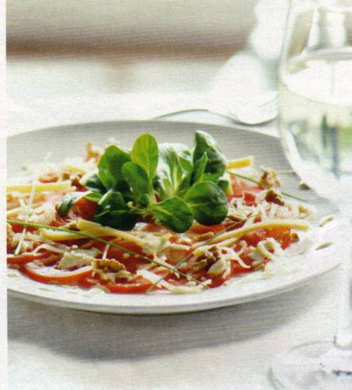 Tomatencarpaccio met selderij en kaas recept