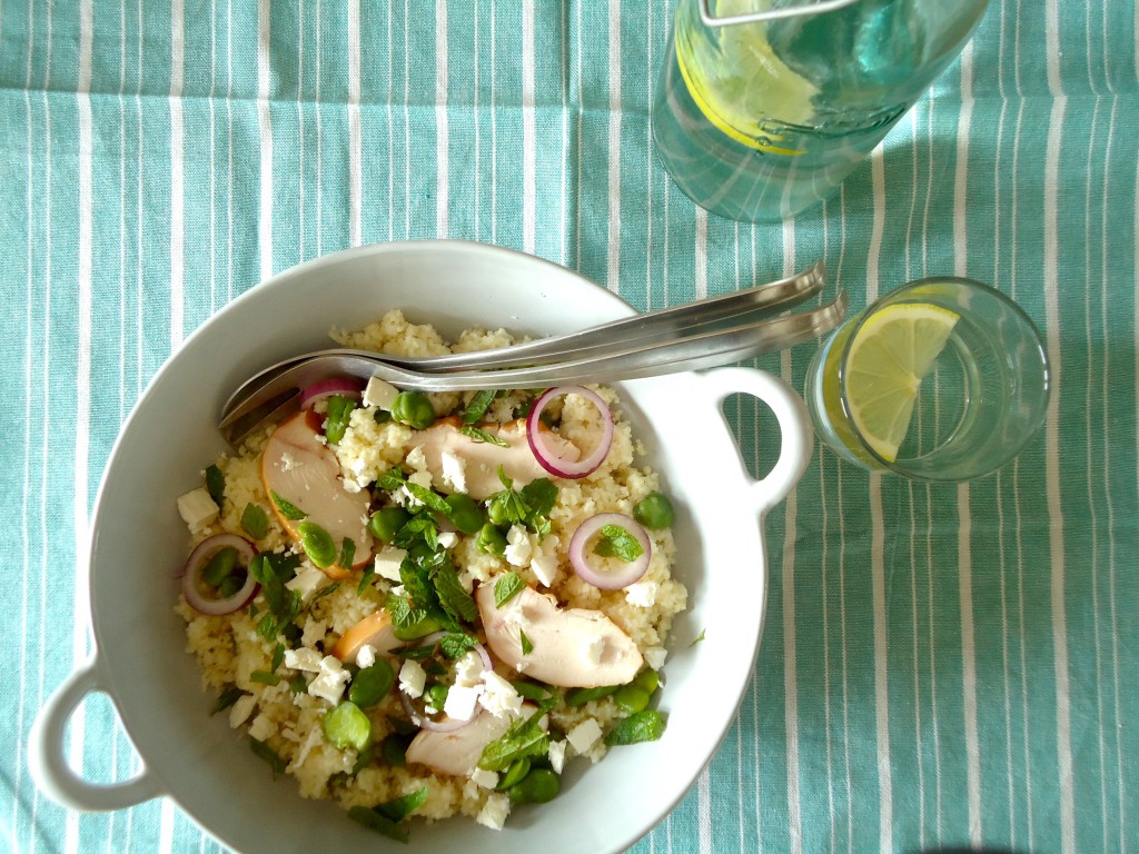 Couscous salade met tuinbonen