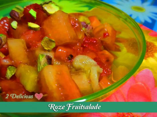 Roze fruitsalade recept