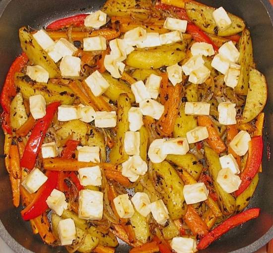 Verse griekse gebakken aardappels (met feta) recept