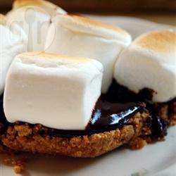 Marshmallows met chocola uit de oven recept