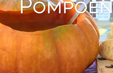 Pompoensoep met geroosterde pompoenpitten recept