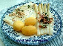 Pangasius met asperges en garnalen recept