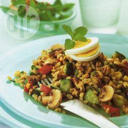 Salade van tarwe en maïs recept