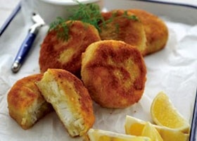 Fishcakes met knolselder, kerrie en citroen-dillesaus recept ...