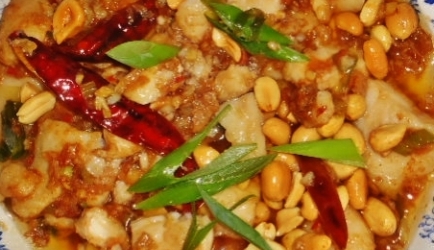 Gebakken chinese vis in notensaus recept