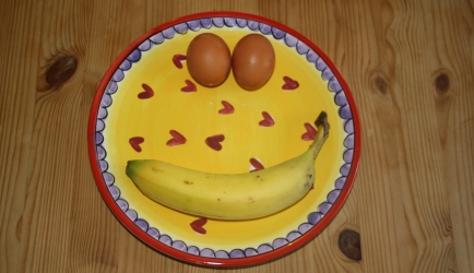 Bananenpannenkoeken met een glimlach recept