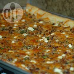 Pizza met champignons en geitenkaas recept