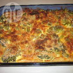 Broccoli gratin met drie soorten kaas recept