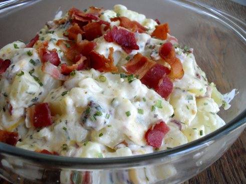 Aardappelsalade met knapperige bacon recept