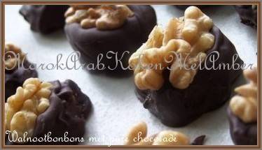 Walnootbonbons met pure chocolade recept