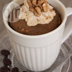 Mug-cake met koffie en walnoten recept
