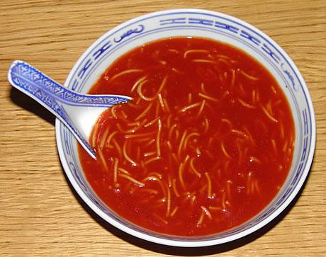 Zoete chinese tomatensoep met kip recept