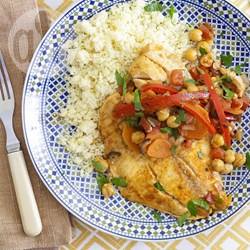Marokkaanse vis met kikkererwten recept