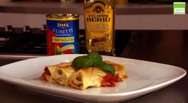 Recept 'cannelloni met spinazie en gehakt'