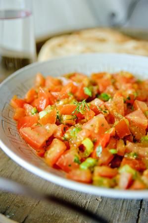 Recept 'marokkaanse tomatensalade'