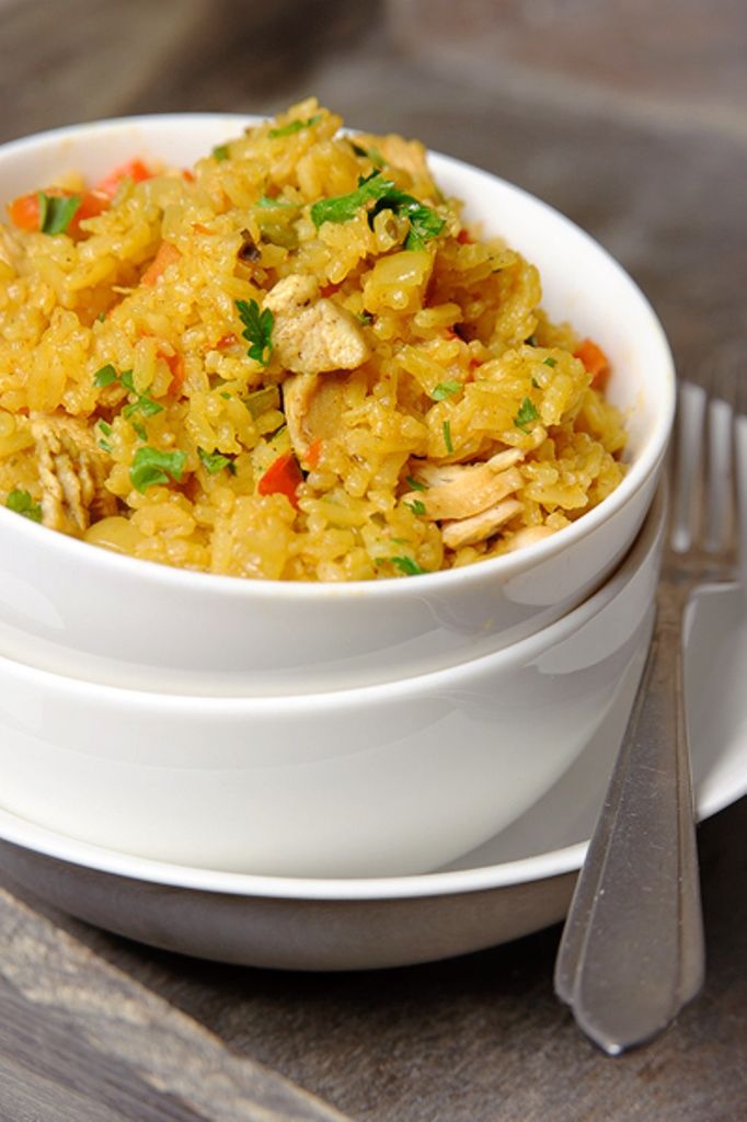 Recept 'kruidige rijstschotel met kip'