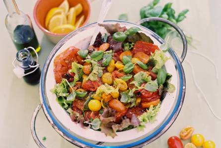 Salade van ovengedroogde tomaten