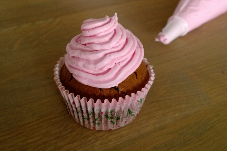 Suikervrije cupcakes met roze frosting