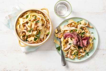 Pappardelle met cantharellenragout
