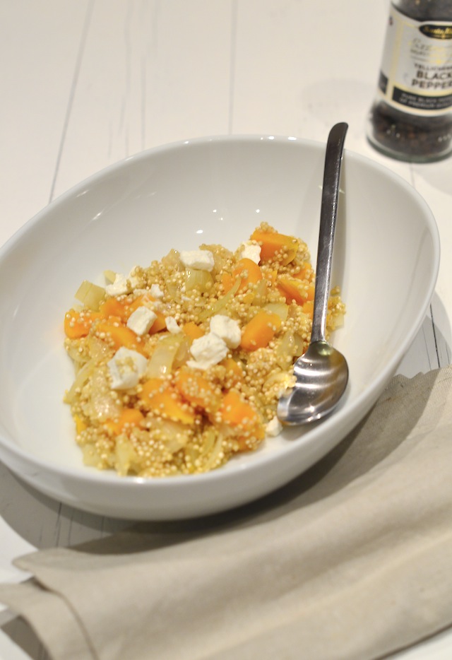 Quinoa risotto met pompoen
