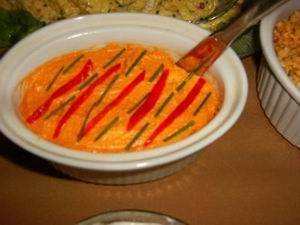 Mezze met rode paprika en feta kaas recept