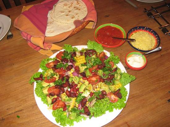 Mexicaanse salade met tortilla recept