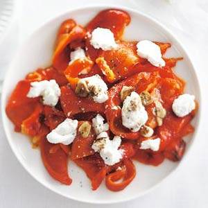 Geroosterde paprika met ricotta (salade) recept