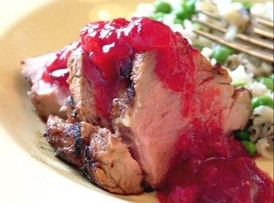 Varkenshaas met paté en cranberrysaus recept